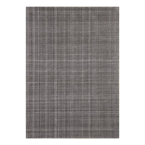 HomeRoots 4' Striped Wool Area Rug in Ivory, Gray & Black – Hand-Woven Artisan Design for Cozy Spaces 5' X 7' 570529