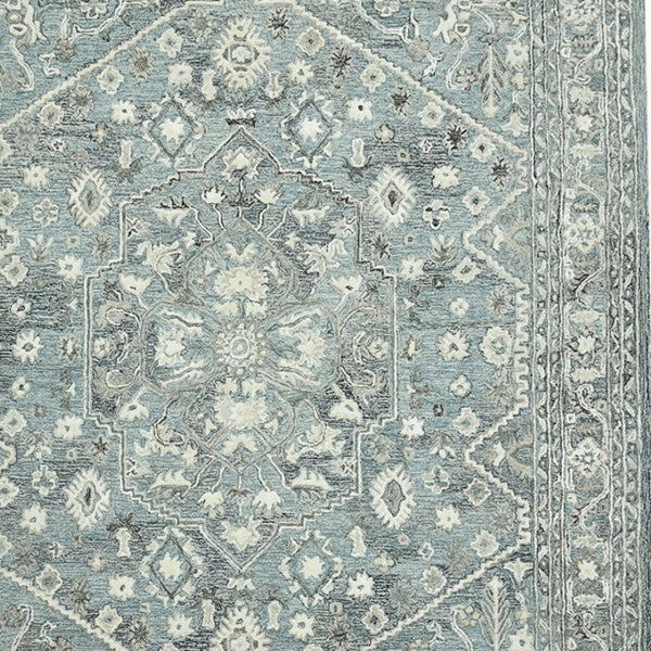 HomeRoots 5' Hand Woven Wool Area Rug with Stripes in Beige, Gray, and Orange - Rustic Charm for Any Space 5' X 7' 570582