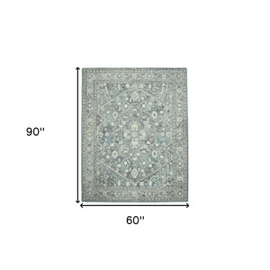 HomeRoots 5' Hand Woven Wool Area Rug with Stripes in Beige, Gray, and Orange - Rustic Charm for Any Space 5' X 7' 570582