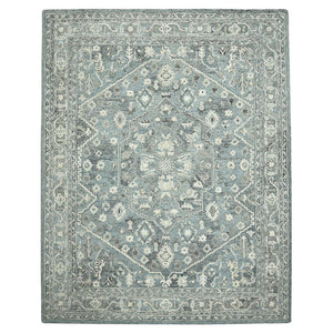 HomeRoots 5' Hand Woven Wool Area Rug with Stripes in Beige, Gray, and Orange - Rustic Charm for Any Space 8' X 10' 570583