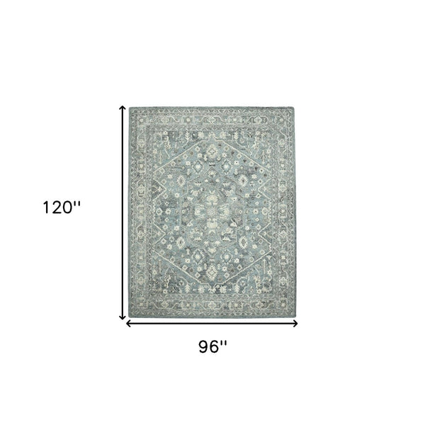 HomeRoots 5' Hand Woven Wool Area Rug with Stripes in Beige, Gray, and Orange - Rustic Charm for Any Space 8' X 10' 570583