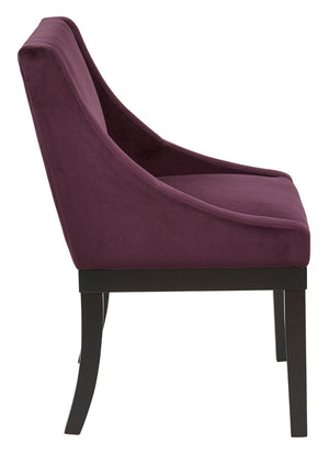 OSP Home Furnishings Monarch Dining Chair Port Velvet