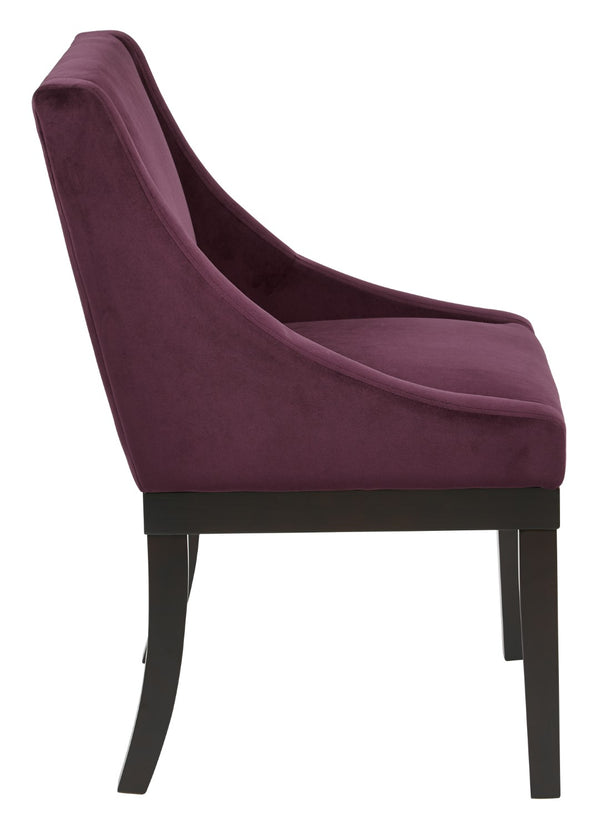 OSP Home Furnishings Monarch Dining Chair Port Velvet