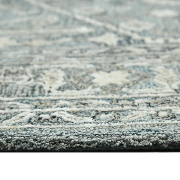 HomeRoots 5' Hand Woven Wool Area Rug with Stripes in Beige, Gray, and Orange - Rustic Charm for Any Space 9' X 13' 570584