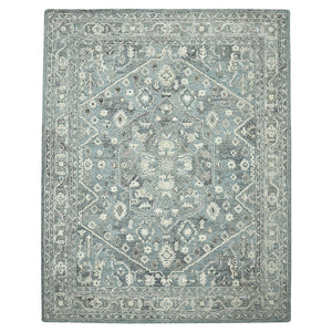 HomeRoots 5' Hand Woven Wool Area Rug with Stripes in Beige, Gray, and Orange - Rustic Charm for Any Space 9' X 13' 570584