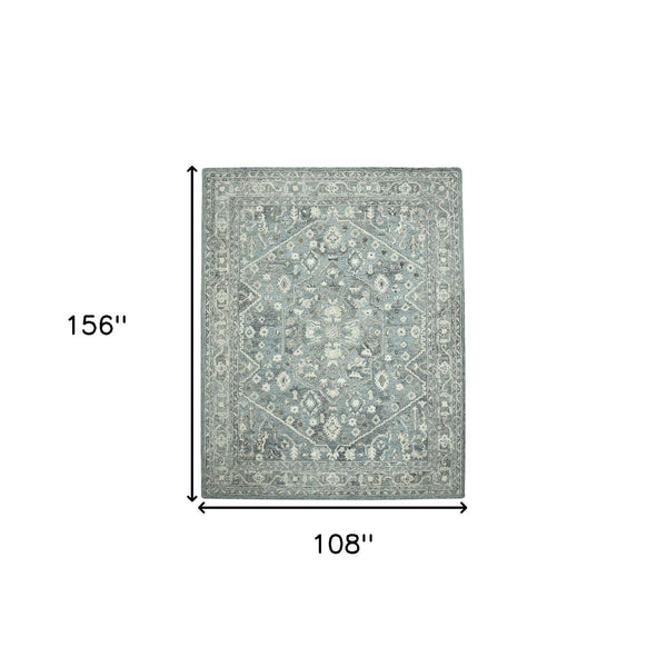 HomeRoots 5' Hand Woven Wool Area Rug with Stripes in Beige, Gray, and Orange - Rustic Charm for Any Space 9' X 13' 570584