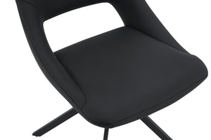 English Elm Dining Chairs Set Of 2 - Stylish Swivel Design With High Back, Durable Leather, Ideal For Modern Spaces W3493P347182