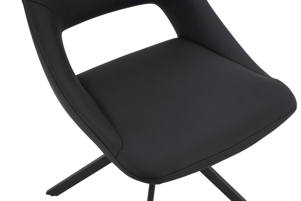 English Elm Dining Chairs Set Of 2 - Stylish Swivel Design With High Back, Durable Leather, Ideal For Modern Spaces W3493P347182