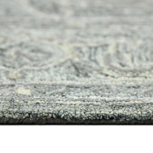 HomeRoots 5' Hand Woven Wool Area Rug with Stripes in Beige, Gray, and Orange - Rustic Charm for Any Space 9' X 13' 570594