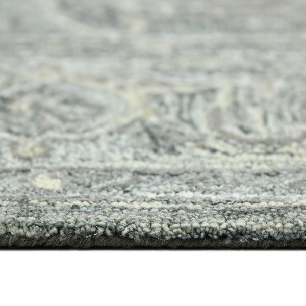 HomeRoots 5' Hand Woven Wool Area Rug with Stripes in Beige, Gray, and Orange - Rustic Charm for Any Space 9' X 13' 570594