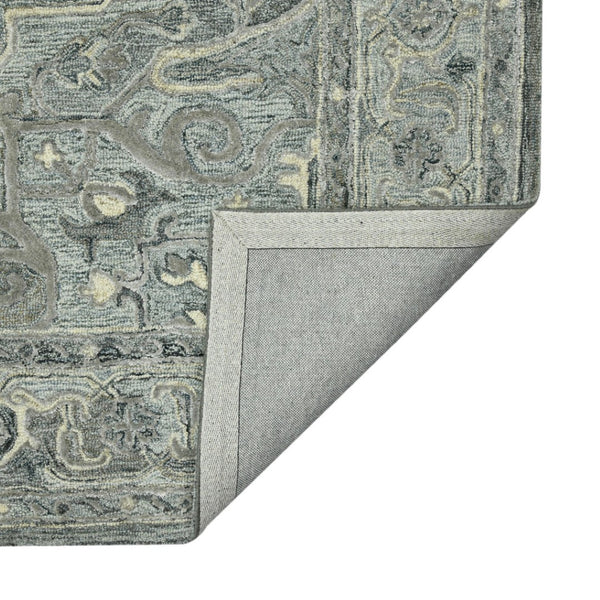 HomeRoots 5' Hand Woven Wool Area Rug with Stripes in Beige, Gray, and Orange - Rustic Charm for Any Space 9' X 13' 570594