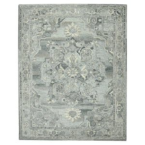 HomeRoots 5' Hand Woven Wool Area Rug with Stripes in Beige, Gray, and Orange - Rustic Charm for Any Space 9' X 13' 570594
