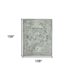 HomeRoots 5' Hand Woven Wool Area Rug with Stripes in Beige, Gray, and Orange - Rustic Charm for Any Space 9' X 13' 570594