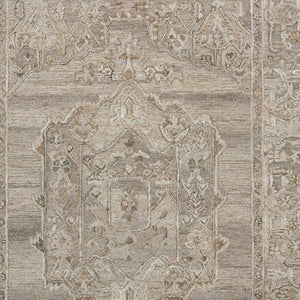 HomeRoots 5' Hand Woven Wool Area Rug with Stripes in Beige, Gray, and Orange - Rustic Charm for Any Space 8' X 10' 570598