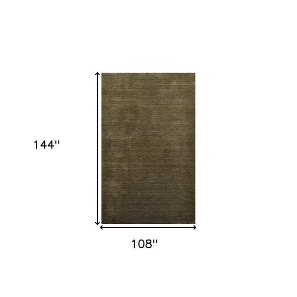 HomeRoots 4' Brown Wool Hand-Woven Area Rug - Artisanal Charm, Soft Comfort, Perfect for Any Space Decor 9' X 12' 570634