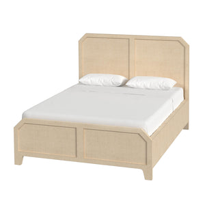 Butler Specialty Bar Harbor Queen Raffia Panel Bed - Hand-woven Elegance With Natural Textures For Sophisticated Style Natural Gmelina Arborea Wood,Mdf,Saguran Raffia 5706362-butler