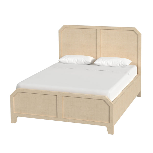 Butler Specialty Bar Harbor Queen Raffia Panel Bed - Hand-woven Elegance With Natural Textures For Sophisticated Style Natural Gmelina Arborea Wood,Mdf,Saguran Raffia 5706362-butler