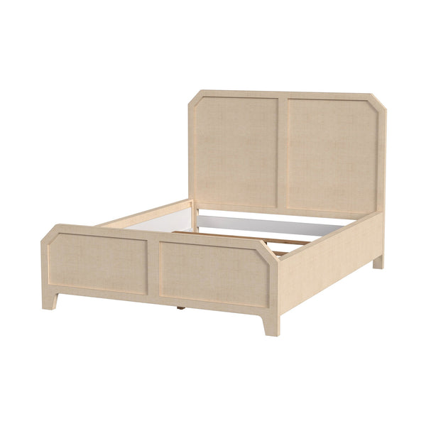 Butler Specialty Bar Harbor Queen Raffia Panel Bed - Hand-woven Elegance With Natural Textures For Sophisticated Style Natural Gmelina Arborea Wood,Mdf,Saguran Raffia 5706362-butler
