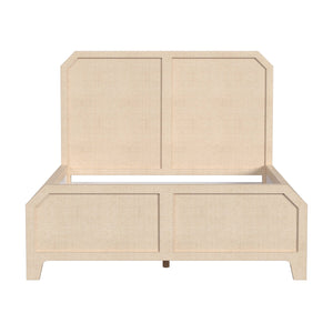 Butler Specialty Bar Harbor Queen Raffia Panel Bed - Hand-woven Elegance With Natural Textures For Sophisticated Style Natural Gmelina Arborea Wood,Mdf,Saguran Raffia 5706362-butler