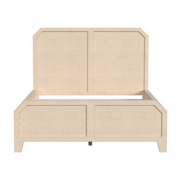 Butler Specialty Bar Harbor Queen Raffia Panel Bed - Hand-woven Elegance With Natural Textures For Sophisticated Style Natural Gmelina Arborea Wood,Mdf,Saguran Raffia 5706362-butler