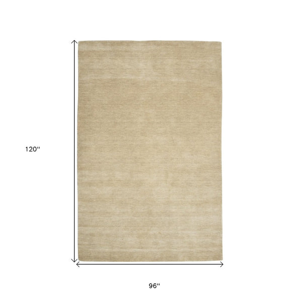 HomeRoots 4' Ivory Hand-Woven Wool Area Rug - Luxurious Softness & Timeless Style for Any Home Décor 8' X 10' 570639