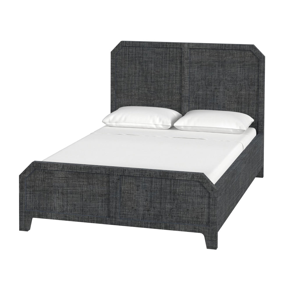Butler Specialty Bar Harbor Queen Raffia Panel Bed - Hand-woven Elegance With Natural Textures For Sophisticated Style Gray Gmelina Arborea Wood,Mdf,Saguran Raffia 5706420-butler