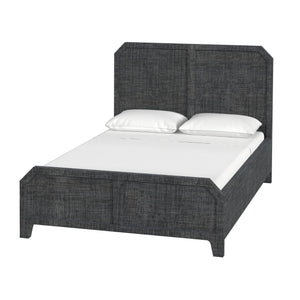 Butler Specialty Bar Harbor Queen Raffia Panel Bed - Hand-woven Elegance With Natural Textures For Sophisticated Style Gray Gmelina Arborea Wood,Mdf,Saguran Raffia 5706420-butler
