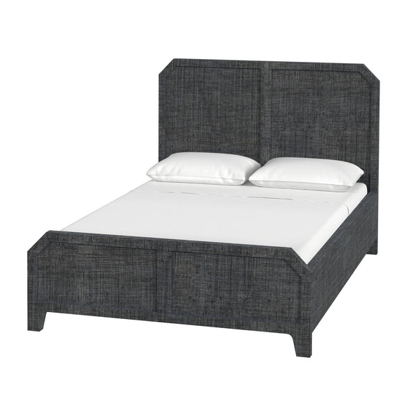 Butler Specialty Bar Harbor Queen Raffia Panel Bed - Hand-woven Elegance With Natural Textures For Sophisticated Style Gray Gmelina Arborea Wood,Mdf,Saguran Raffia 5706420-butler