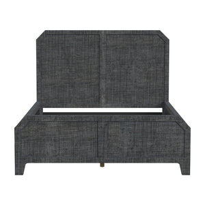Butler Specialty Bar Harbor Queen Raffia Panel Bed - Hand-woven Elegance With Natural Textures For Sophisticated Style Gray Gmelina Arborea Wood,Mdf,Saguran Raffia 5706420-butler