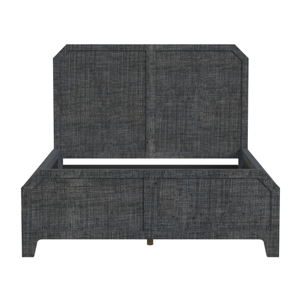 Butler Specialty Bar Harbor Queen Raffia Panel Bed - Hand-woven Elegance With Natural Textures For Sophisticated Style Gray Gmelina Arborea Wood,Mdf,Saguran Raffia 5706420-butler
