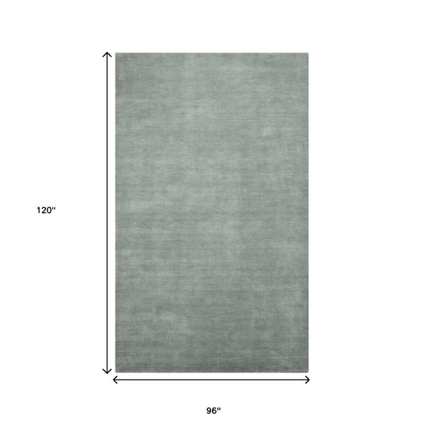HomeRoots 4' Gray Wool Hand-Woven Area Rug – Artisanal Comfort and Style for Cozy Spaces and Entryways 8' X 10' 570645