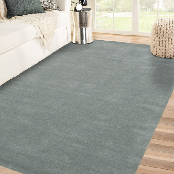 HomeRoots 4' Gray Wool Hand-Woven Area Rug – Artisanal Comfort and Style for Cozy Spaces and Entryways 9' X 12' 570646