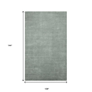 HomeRoots 4' Gray Wool Hand-Woven Area Rug – Artisanal Comfort and Style for Cozy Spaces and Entryways 9' X 12' 570646