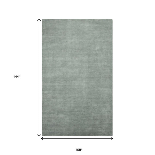HomeRoots 4' Gray Wool Hand-Woven Area Rug – Artisanal Comfort and Style for Cozy Spaces and Entryways 9' X 12' 570646
