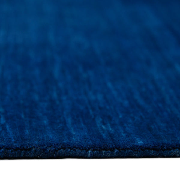 HomeRoots 4' Hand Woven Navy Blue Wool Area Rug - Timeless Style and Comfort for Any Space, Durable & Unique 9' X 12' 570652