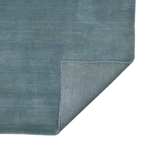 HomeRoots 4' Light Blue Hand-Woven Wool Area Rug - Luxurious, Durable, and Perfect for Any Room Decor 8' X 10' 570657