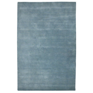 HomeRoots 4' Light Blue Hand-Woven Wool Area Rug - Luxurious, Durable, and Perfect for Any Room Decor 8' X 10' 570657