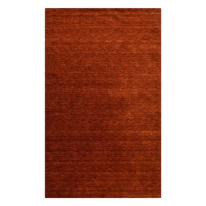 HomeRoots 5' Hand-Woven Red Wool Area Rug - Artisanal Craftsmanship, Plush Comfort, and Timeless Style for Your Home 5' X 8' 570661