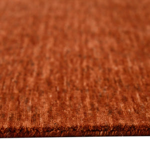 HomeRoots 5' Hand-Woven Red Wool Area Rug - Artisanal Craftsmanship, Plush Comfort, and Timeless Style for Your Home 5' X 8' 570661