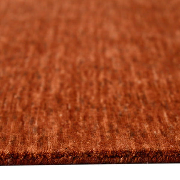 HomeRoots 5' Hand-Woven Red Wool Area Rug - Artisanal Craftsmanship, Plush Comfort, and Timeless Style for Your Home 5' X 8' 570661