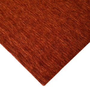 HomeRoots 5' Hand-Woven Red Wool Area Rug - Artisanal Craftsmanship, Plush Comfort, and Timeless Style for Your Home 5' X 8' 570661