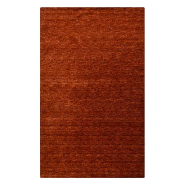 HomeRoots 5' Hand-Woven Red Wool Area Rug - Artisanal Craftsmanship, Plush Comfort, and Timeless Style for Your Home 5' X 8' 570661