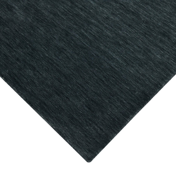 HomeRoots 4' Hand-Woven Dark Gray Wool Area Rug – Artisan Crafted Luxury for Entryways and Cozy Spaces 4' X 6' 570664