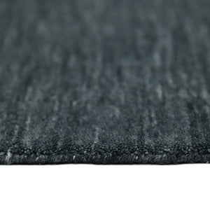 HomeRoots 4' Hand-Woven Dark Gray Wool Area Rug – Artisan Crafted Luxury for Entryways and Cozy Spaces 5' X 8' 570665