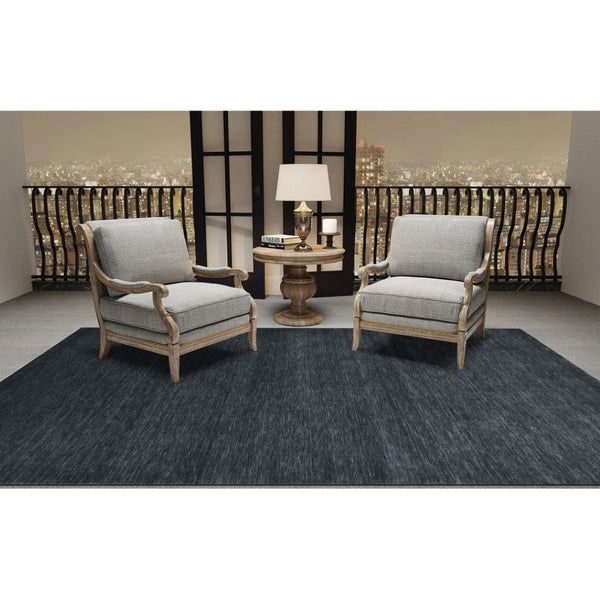 HomeRoots 4' Hand-Woven Dark Gray Wool Area Rug – Artisan Crafted Luxury for Entryways and Cozy Spaces 5' X 8' 570665