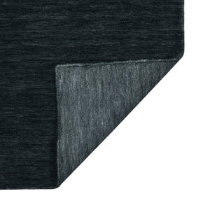 HomeRoots 4' Hand-Woven Dark Gray Wool Area Rug – Artisan Crafted Luxury for Entryways and Cozy Spaces 5' X 8' 570665
