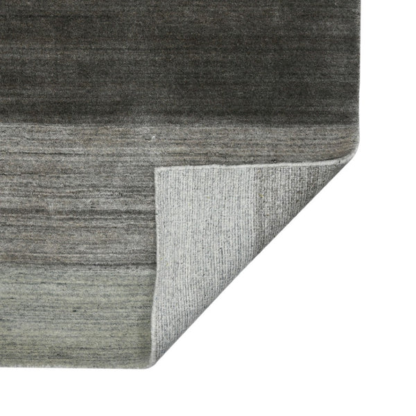 HomeRoots 2' Hand Woven Wool Striped Area Rug in Gray and Light Green – Timeless Comfort for Any Space 5' X 8' 570671