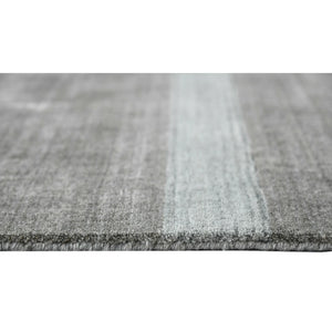HomeRoots 2' Hand Woven Wool Area Rug in Ivory, Gray & Green – Artisanal Striped Design for Cozy Spaces 4' X 6' 570688