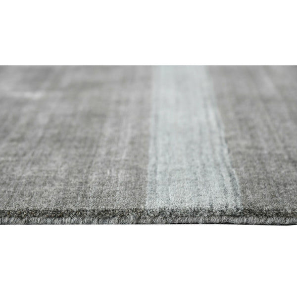 HomeRoots 2' Hand Woven Wool Area Rug in Ivory, Gray & Green – Artisanal Striped Design for Cozy Spaces 10' X 14' 570692