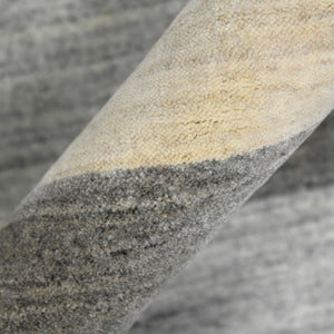 HomeRoots 4' Hand Woven Ivory & Gray Wool Striped Area Rug - Artisan Crafted Comfort for Any Space 5' X 8' 570694